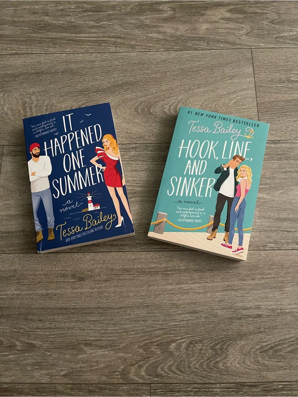 It happened one summer and Hook, line, and sinker by Tessa Bailey